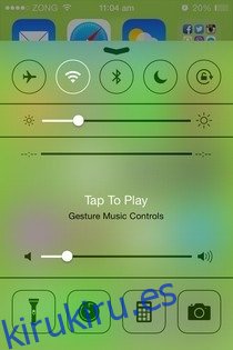 Controles de música por gestos iOS CC