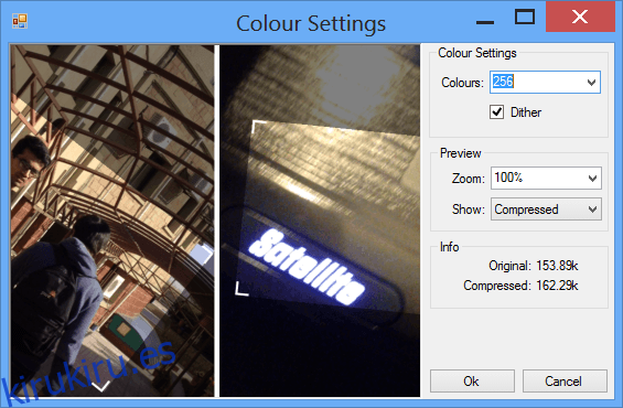 PNGoo comprime sin pérdida imágenes png capturas de pantalla configuración de color