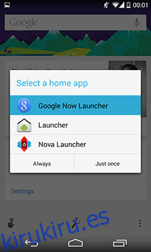 Descargue Google Now Launcher APK para cualquier dispositivo Android