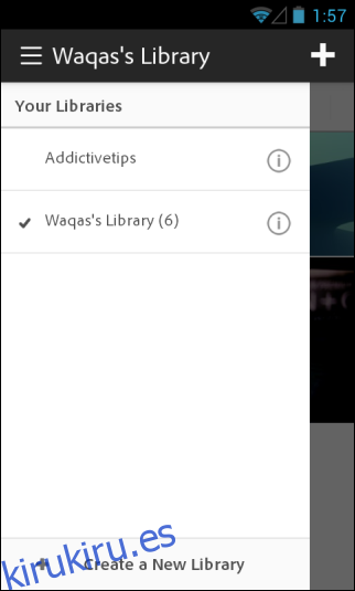 Adobe Revel_New biblioteca