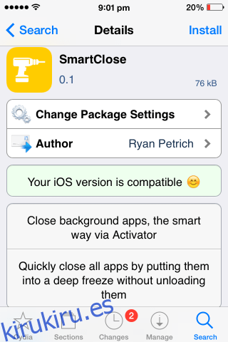 SmartClose congela aplicaciones en segundo plano en iOS para mejorar la duración de la batería