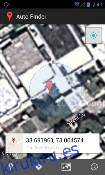 Mantenga un registro de dónde estaciona su automóvil con Auto Finder para Android
