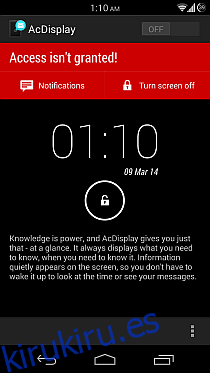 AcDisplay lleva la pantalla activa de Moto X a cualquier dispositivo Android 4.4+