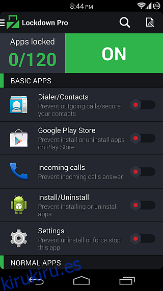 Lockdown Pro para Android 04