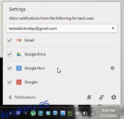 Desactivar Google Now para Chrome