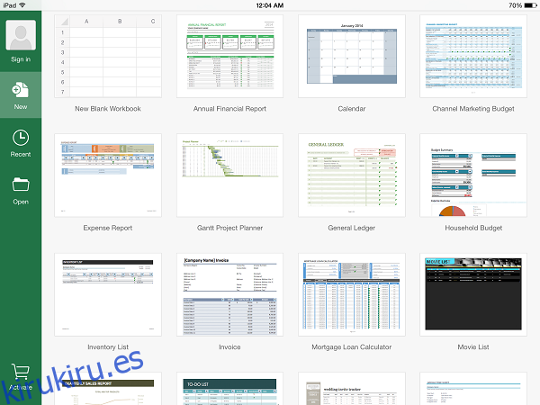 Microsoft Excel para iPad (1)
