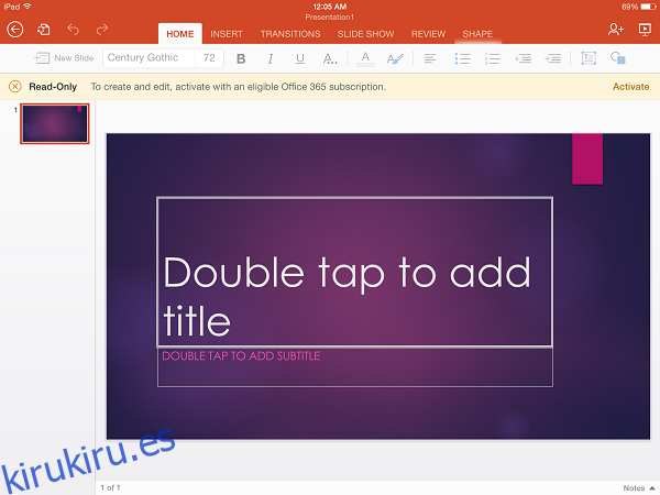 Microsoft PowerPoint para iPad (1)