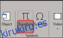 ecuación en grupo de símbolos
