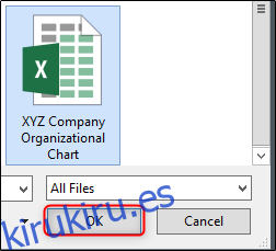 Busque en la PC el archivo de Excel