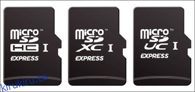 tres tarjetas microsd express
