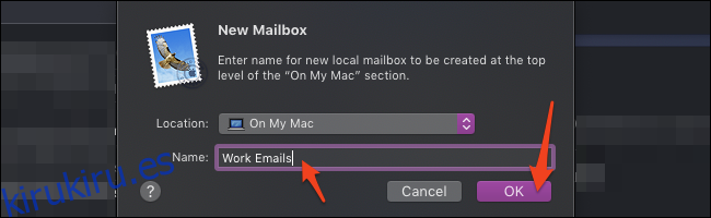 buzón nuevo de macOS Mail