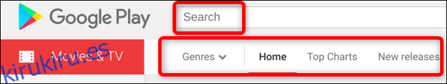 Busque usando la barra de búsqueda o filtre los resultados usando los botones debajo de ella