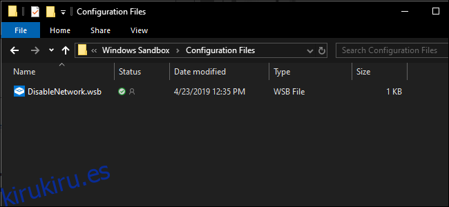 archivos de configuración en el explorador de archivos