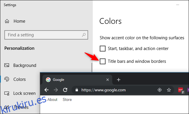 Elegir el color de la barra de título de Chrome en Windows