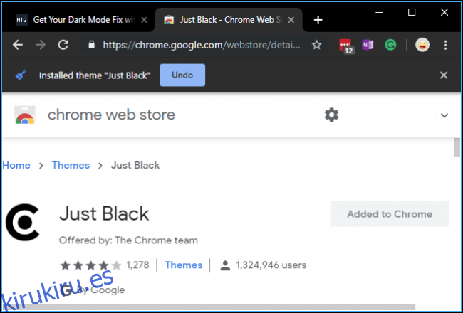 Tema Just Black para Chrome