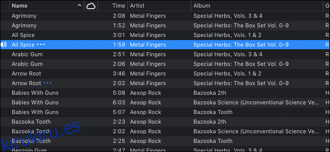 Elementos duplicados de MacOS iTunes