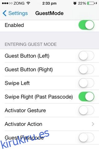 GuestMode iOS habilitado