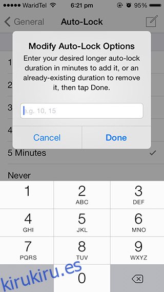 Cómo configurar el tiempo personalizado de ‘Bloqueo automático’ y ‘Requerir contraseña’ en iOS