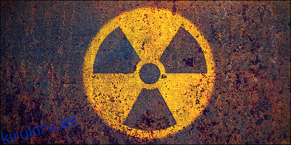 símbolo de radiación ionizada peligrosa