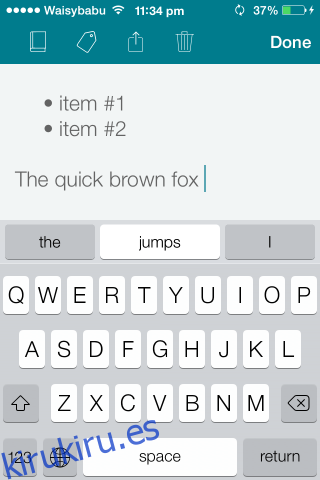 SwiftKey llega a iOS en una aplicación de notas que se sincroniza con Evernote