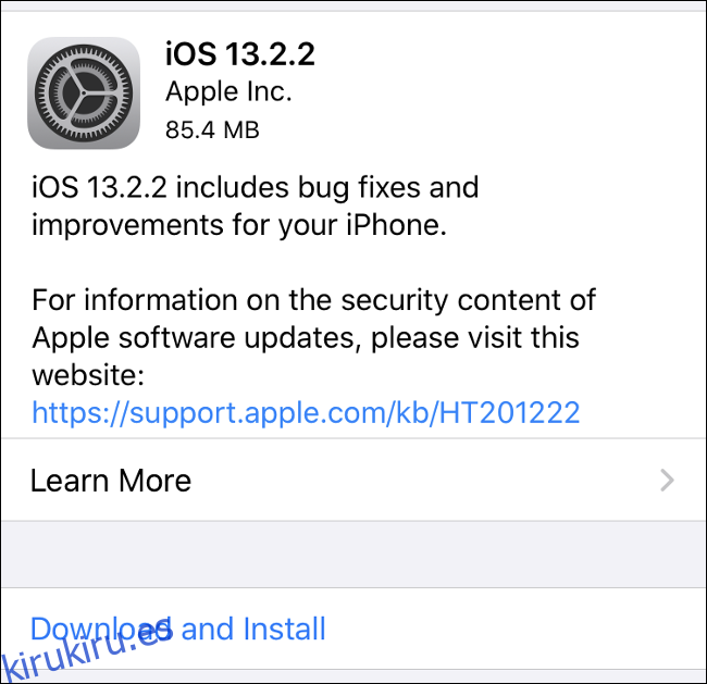 Instalar la actualización de software de iOS