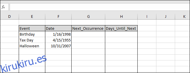 Use Excel para calcular cuántos días hasta un evento