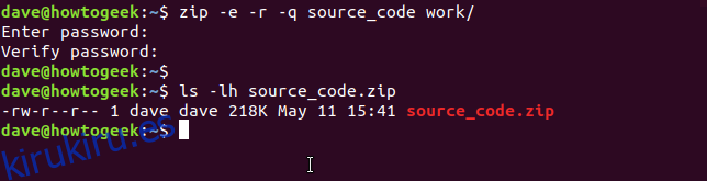 Agregar contraseñas a archivos zip en una ventana de terminal