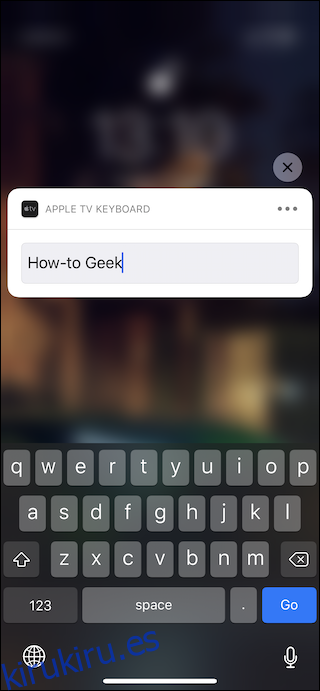 Ingrese el texto requerido usando el teclado en pantalla