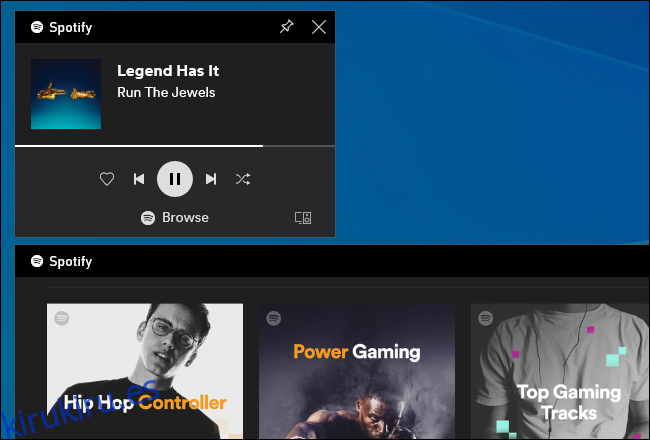Integración de Spotify en la superposición de la barra de juegos de Windows 10