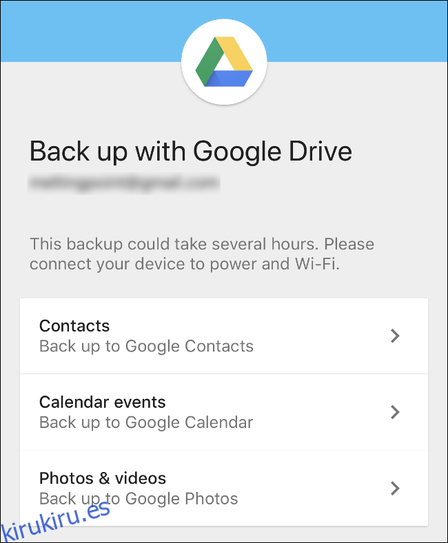 La aplicación Google Drive para iPhone.