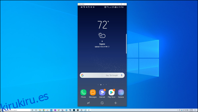 Duplicar la pantalla de un teléfono Samsung Galaxy en un escritorio con Windows 10 a través de USB