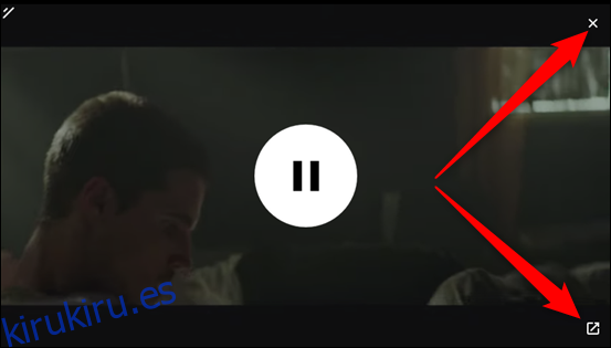 Haga clic en la X para cerrar el video o en el ícono en la parte inferior derecha para regresar a la pestaña donde se está reproduciendo.