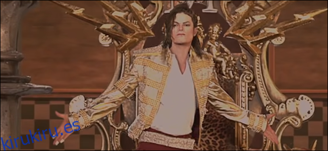 Una foto del holograma de Micheal Jackson en los Billboard Music Awards.