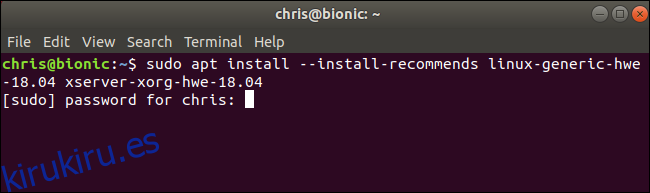 Instalación de Linux 5.0 en Ubuntu 18.04