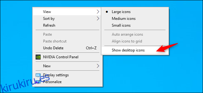 Cómo mostrar los iconos del escritorio en Windows 10