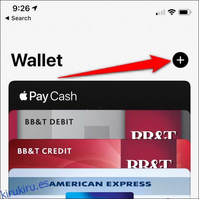 Botón Agregar tarjeta de Apple Wallet para iPhone