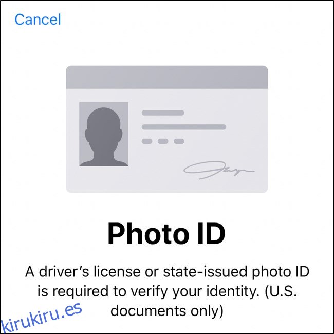 Cartera de iPhone Escanear el anverso y el reverso de la identificación con foto