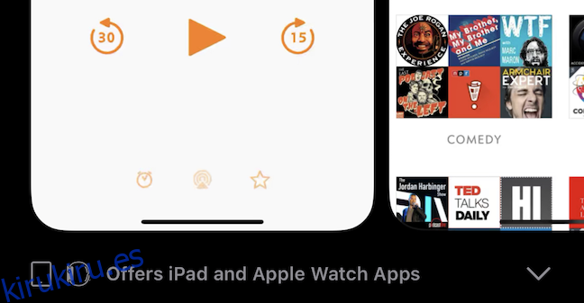 Captura de pantalla de Overcast iPhone App Store
