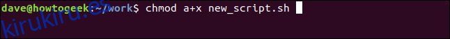 chmod a + x new_script.sh en una ventana de terminal