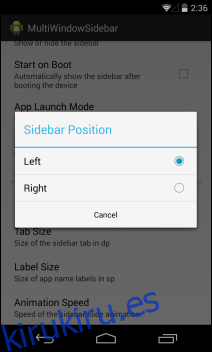MultiWindow Sidebar_Position