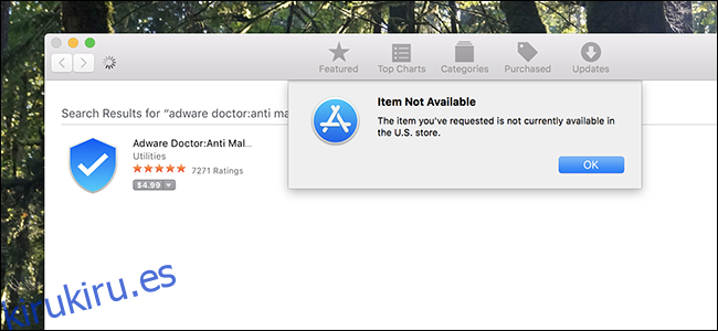 Adware Doctor en la Mac App Store.