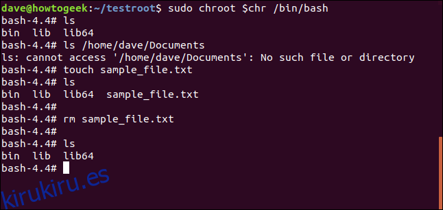 toque sample_file.txt en una ventana de terminal
