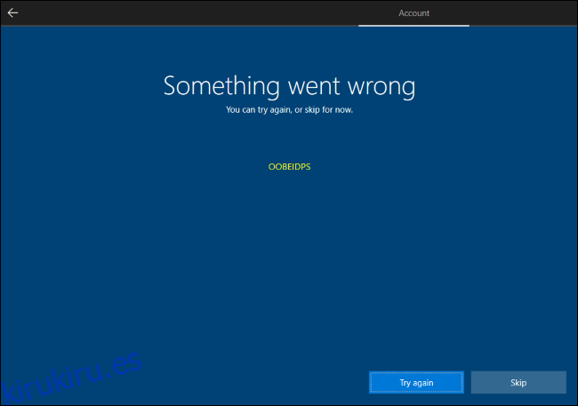 Omitir la creación de la cuenta de Microsoft de Windows 10.
