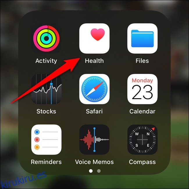 Aplicación Apple iPhone Select Health