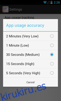 Frecuencia de seguimiento del uso de la aplicación_accuracy