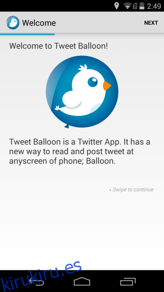 Tweet Balloon te permite ver las líneas de tiempo como una superposición en tu pantalla de inicio