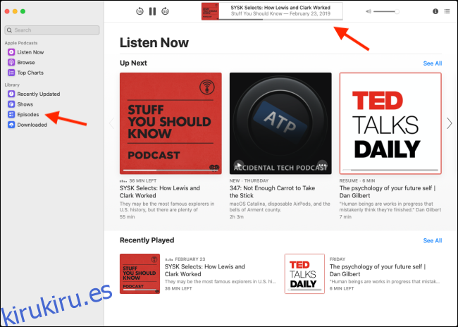Cómo escuchar podcasts en tu Mac