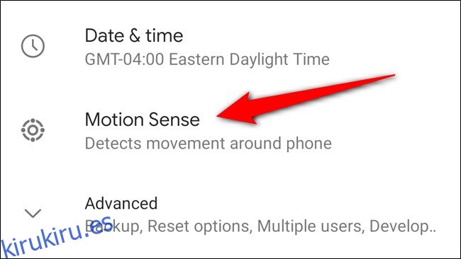 Google Pixel 4 Select Motion Sense