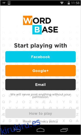 Wordbase es un juego de palabras que combina Scrabble y Letterpress [Android]