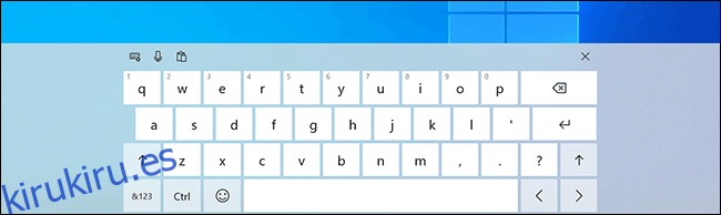 El teclado en pantalla de Windows, activado para su uso